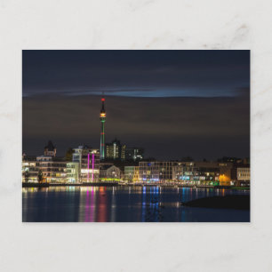 Dortmund, Duitsland skyline night Briefkaart