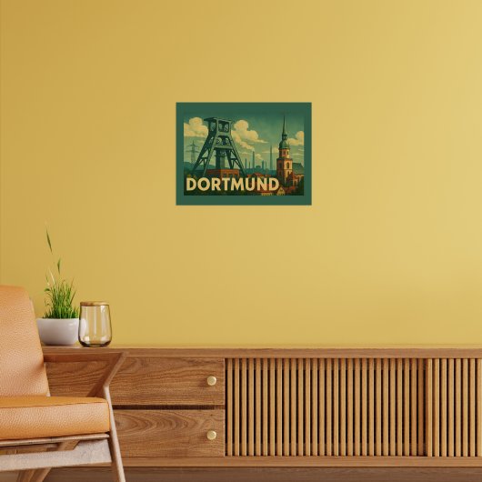 Dortmund Duitsland Stad Kunst Poster (Woonkamer 2)