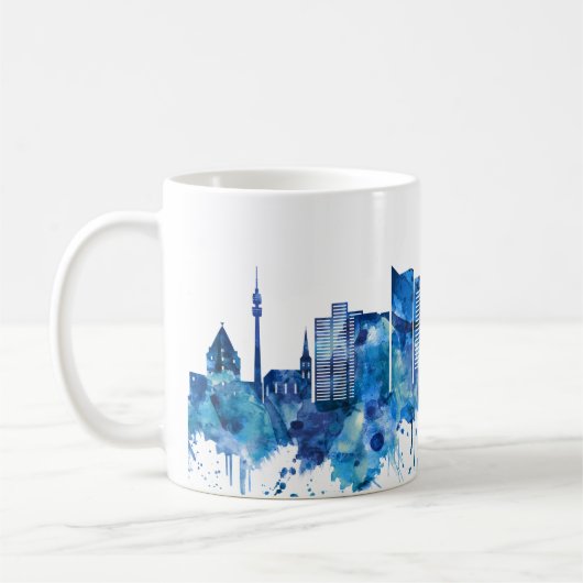 Dortmund Germany Skyline Blue Koffiemok (Links)