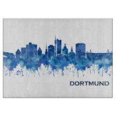 Dortmund Germany Skyline Blue Snijplank (Voorkant)