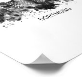 Dortmund Germany Skyline BW Poster (Hoek)