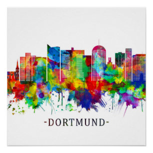 Dortmund Germany Skyline Perfect Poster