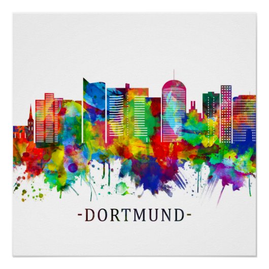 Dortmund Germany Skyline Perfect Poster (Voorkant)