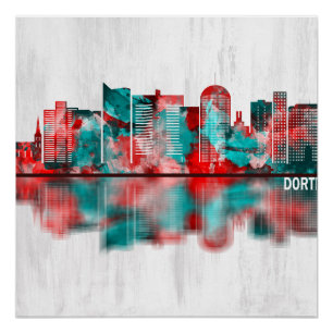 Dortmund Germany Skyline Perfect Poster