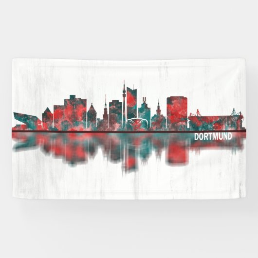 Dortmund Germany Skyline Spandoek (Horizontaal)