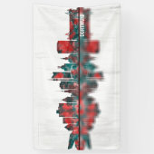 Dortmund Germany Skyline Spandoek (Verticaal)