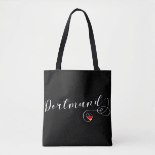 Dortmund Heart Grocery Bag, Duitsland Tote Bag