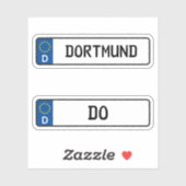 Dortmund kennzeichen, Duits Bord rijbewijs Sticker (Vel)