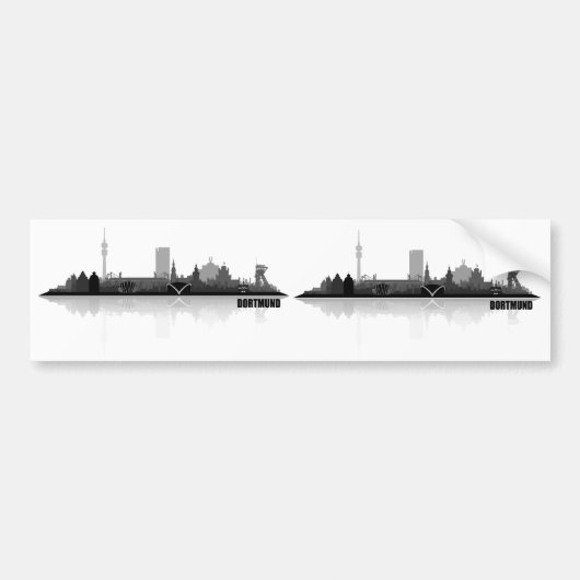 Dortmund Skyline Bumpersticker (Voorkant)