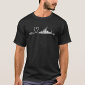 Dortmund skyline hart pijl stad panorama t-shirt (Voorkant)