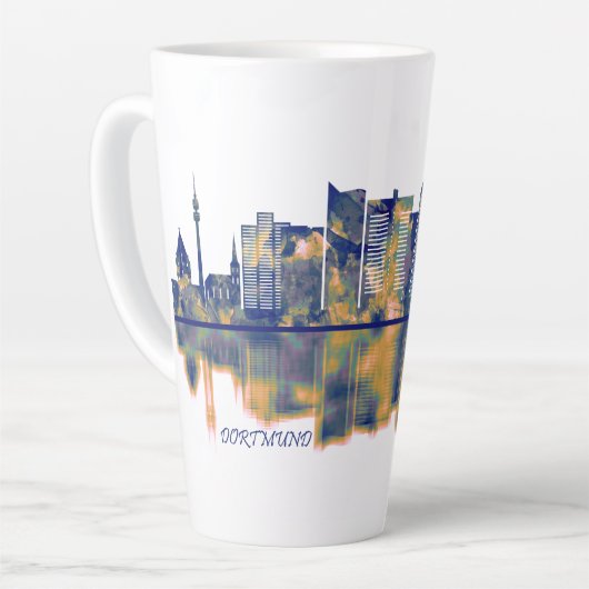 Dortmund Skyline Latte Mok (Linkerhoek)