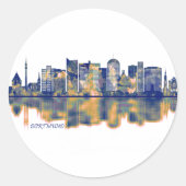 Dortmund Skyline Ronde Sticker (Voorkant)