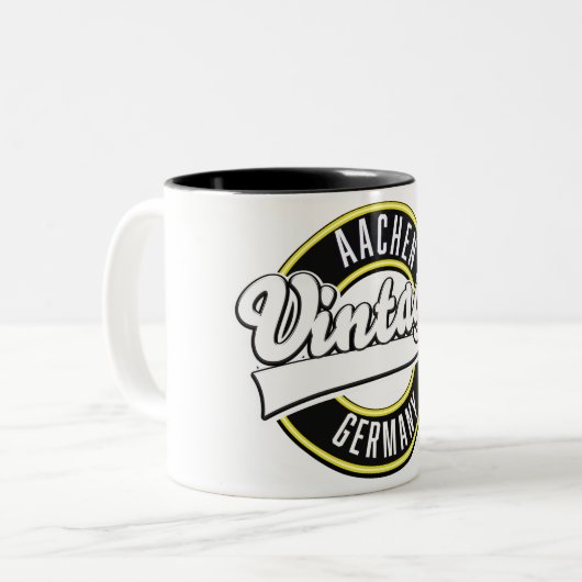 Dortmund  stijl logo, Two-Tone koffie mok (Voorkant links)