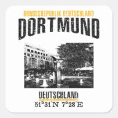 Dortmund Vierkante Sticker (Voorkant)