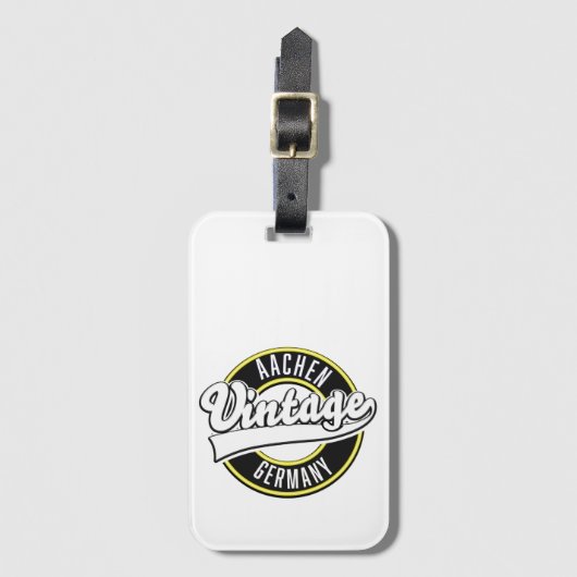 Dortmund vintage stijl logo, bagagelabel (Voorkant (verticaal))