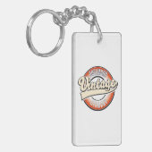 Dortmund vintage stijl logo, sleutelhanger (Voorkant Links)
