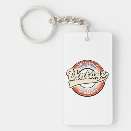 Dortmund vintage stijl logo, sleutelhanger (Voorkant)
