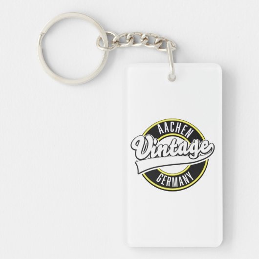 Dortmund vintage stijl logo, sleutelhanger (Voorkant)