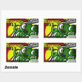 DORUDORU MONSTER RECHTHOEKIGE STICKER (Vel)