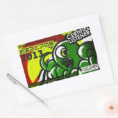 DORUDORU MONSTER RECHTHOEKIGE STICKER (Envelop)