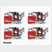 DORUDORU RSTKG RECHTHOEKIGE STICKER (Vel)