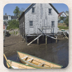 Dory bouwer,Lunenburg, Nova Scotia, Canada Bier Onderzetter