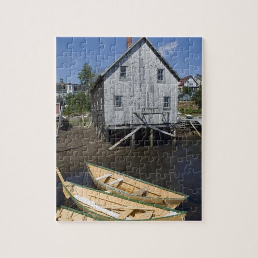 Dory bouwer,Lunenburg, Nova Scotia, Canada Legpuzzel (Verticaal)