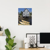 Dory bouwer,Lunenburg, Nova Scotia, Canada Poster (Thuiskantoor)