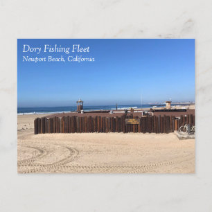 Dory Vist Fleet, Newport Beach, Californië Briefkaart