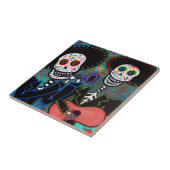 Dos Amigos Dia de los Muertos Tegeltje (Zijkant)