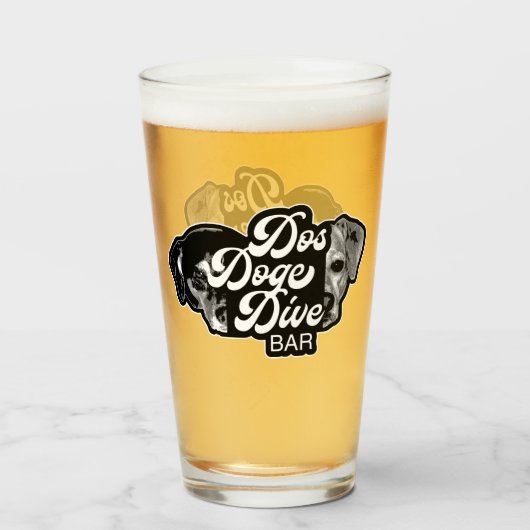 Dos Doge Dive Bar Glas (Voorkant gevuld)