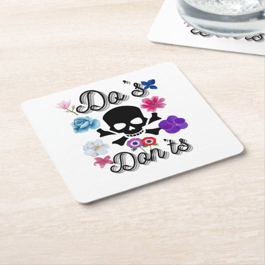 Do's en Don'ts Kartonnen Onderzetters (Schuin)