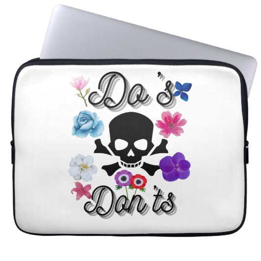 Do's en Don'ts Laptop Sleeve (Voorkant)