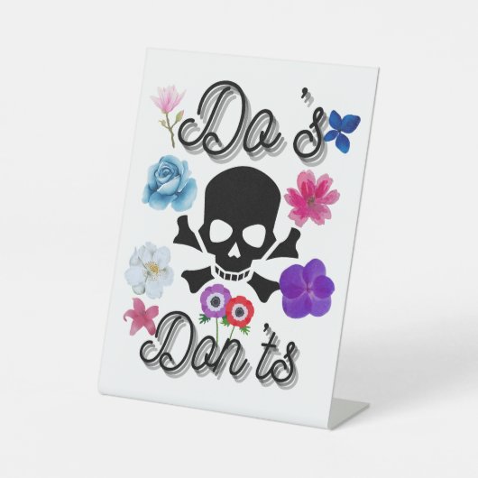 Do's en Don'ts Reclamebord Met Voetstuk (Voorkant)