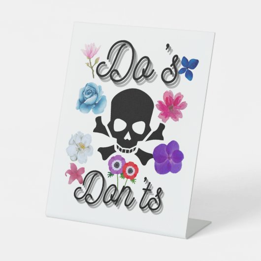 Do's en Don'ts Reclamebord Met Voetstuk (Voorkant)