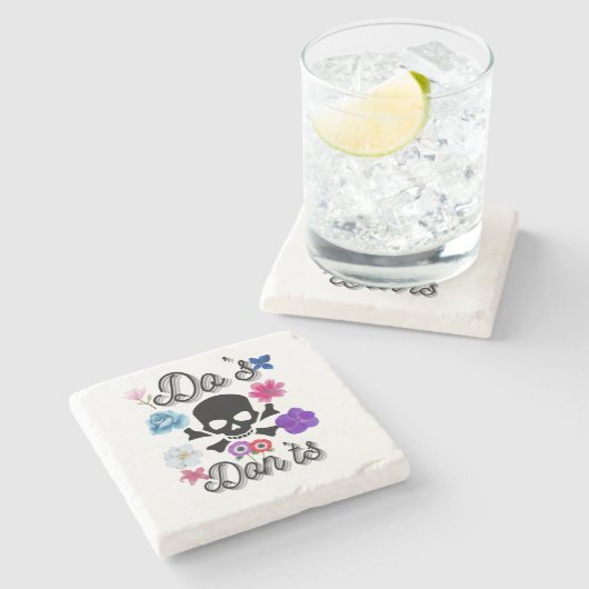 Do's en Don'ts Stenen Onderzetter (Zijkant)