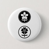 dos flores ronde button 5,7 cm (Voorkant)