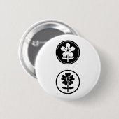 dos flores ronde button 5,7 cm (Voorkant /achterkant)