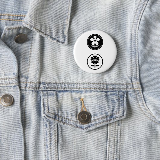 dos flores ronde button 5,7 cm (In situ)