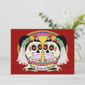 Dos Novias (2 Brides) Uitnodiging (Staand voorkant)