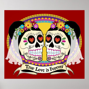 Dos Novias (2 bruidjes) afdrukken Poster