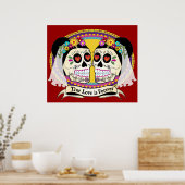 Dos Novias (2 bruidjes) afdrukken Poster (Keuken)