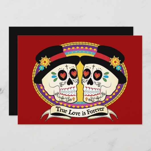 Dos Novios (2 Grooms) Uitnodiging (Voorkant / Achterkant)