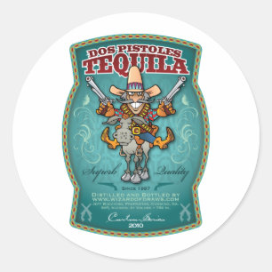 Dos Pistoles Tequila Ronde Sticker