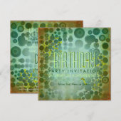 Dos Stippen GRN | Grunge Bubble House Party Birthd Kaart (Voorkant / Achterkant)