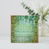 Dos Stippen GRN | Grunge Bubble House Party Birthd Kaart (Staand voorkant)