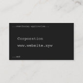 DOS Style Novelty Visitekaartje (Achterkant)