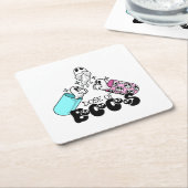 Dose of Boos Ghost Capsule Halloween Kartonnen Onderzetters (Schuin)