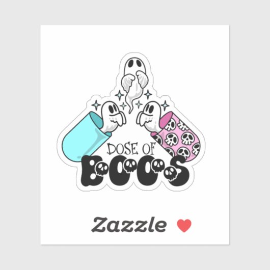 Dose of Boos Halloween Medical Sticker (Vel)