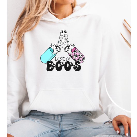 Dose of Boos Medical Cute Ghost Capsule Halloween Hoodie